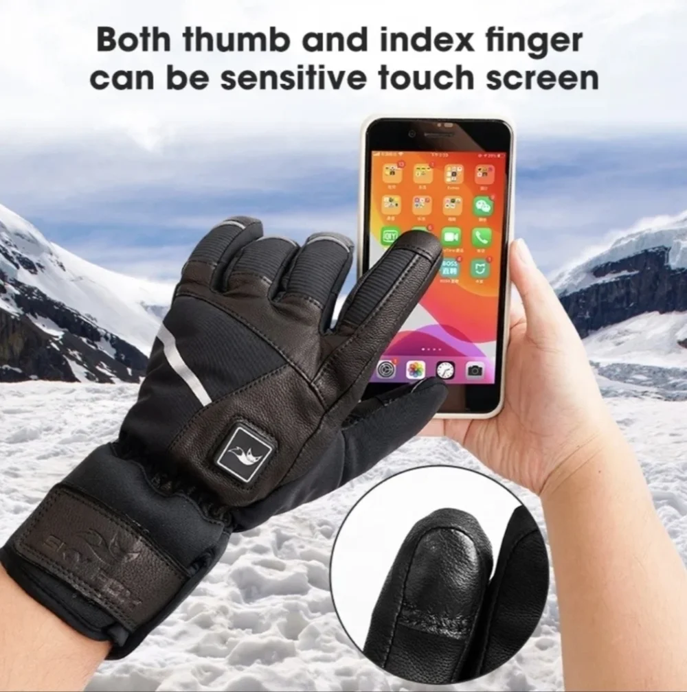 New Savior Intelligent Heating Sky Fox Unisex Battery Heated Gloves XS 6